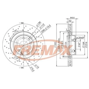 Disco de Freio Ventilado Nissan Frontier 2012 a 2021 - Esquerdo ou Direito / Dianteiro - Fremax