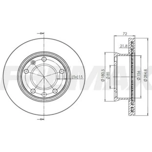 Disco de Freio Ventilado Mercedes Benz Sprinter 2003 a 2010 - Esquerdo ou Direito / Dianteiro - Fremax