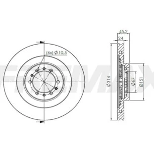 Disco de Freio Ventilado Mitsubishi L200 2020 a 2022 - Esquerdo ou Direito / Dianteiro - Fremax