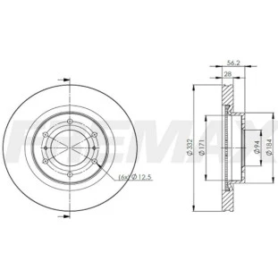 Disco de Freio Ventilado Mitsubishi Pajero 2006 a 2014 - Esquerdo ou Direito / Dianteiro - Fremax
