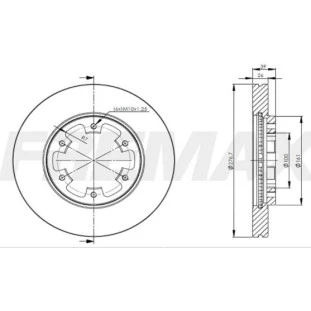 Disco de Freio Ventilado Nissan Frontier 2003 a 2008 - Esquerdo ou Direito / Dianteiro - Fremax