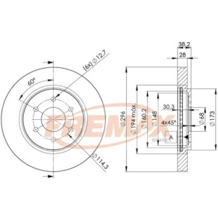 Disco de Freio Ventilado Nissan Frontier 2002 a 2010 - Esquerdo ou Direito / Dianteiro - Fremax