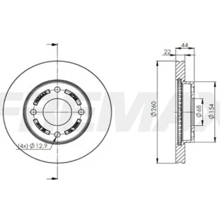 Disco de Freio Ventilado Nissan Grand 2010 a 2014 - Esquerdo ou Direito / Dianteiro - Fremax