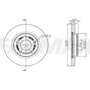 Disco de Freio Ventilado Nissan Sentra 2013 a 2020 - Esquerdo ou Direito / Dianteiro - Fremax