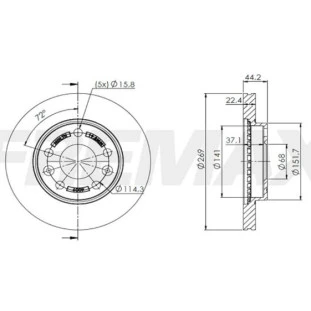 Disco de Freio Ventilado Renault Captur 2017 a 2021 - Esquerdo ou Direito / Dianteiro - Fremax