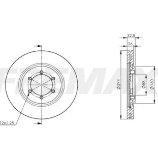 Disco de Freio Ventilado Ssangyong Rexton 2010 a 2012 - Esquerdo ou Direito / Dianteiro - Fremax