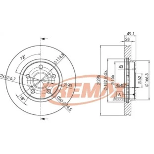 Disco de Freio Ventilado Toyota Camry 1999 a 2006 - Esquerdo ou Direito / Dianteiro - Fremax