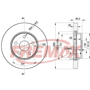 Disco de Freio Ventilado Lexus Ct200h 2013 a 2017 - Esquerdo ou Direito / Dianteiro - Fremax