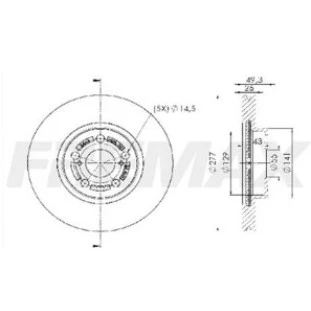 Disco de Freio Ventilado Toyota Corolla 2014 a 2019 - Esquerdo ou Direito / Dianteiro - Fremax