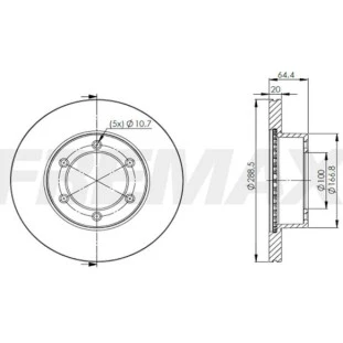 Disco de Freio Ventilado Toyota Hilux 1997 a 2001 - Esquerdo ou Direito / Dianteiro - Fremax