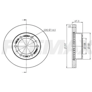 Disco de Freio Ventilado Toyota Hilux 2006 a 2012 - Esquerdo ou Direito / Dianteiro - Fremax
