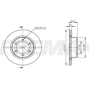 Disco de Freio Ventilado Toyota Hilux 1997 a 2002 - Esquerdo ou Direito / Dianteiro - Fremax