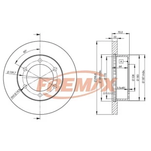 Disco de Freio Ventilado Toyota Hilux 1996 a 2001 - Esquerdo ou Direito / Dianteiro - Fremax