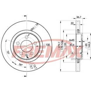 Disco de Freio Ventilado Audi Tt 2000 a 2006 - Esquerdo ou Direito / Dianteiro - Fremax