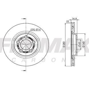 Disco de Freio Ventilado Volkswagen Novo Crossfox 2015 a 2018 - Esquerdo ou Direito / Dianteiro - Fremax