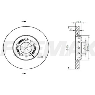 Disco de Freio Ventilado Volkswagen Golf 1999 a 2012 - Esquerdo ou Direito / Dianteiro - Fremax