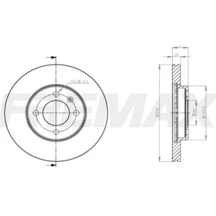 Disco de Freio Ventilado Volkswagen Passat 1995 a 1999 - Esquerdo ou Direito / Dianteiro - Fremax