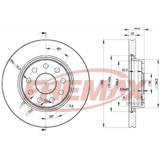 Disco de Freio Ventilado Audi A3 1997 a 1999 - Esquerdo ou Direito / Dianteiro - Fremax