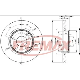 Disco de Freio Ventilado Volkswagen Passat 1999 a 2005 - Esquerdo ou Direito / Dianteiro - Fremax
