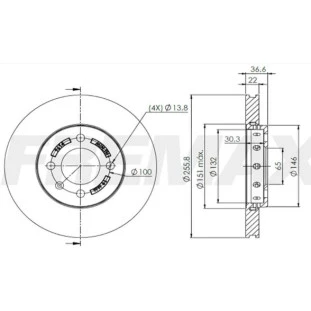 Disco de Freio Ventilado Volkswagen Gol 2013 a 2022 - Esquerdo ou Direito / Dianteiro - Fremax