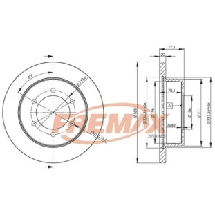 Disco de Freio Ventilado Toyota Bandeirante 1986 - Esquerdo ou Direito - Fremax