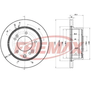 Disco de Freio Ventilado Kia Sorento 2004 a 2009 - Esquerdo ou Direito / Traseiro - Fremax