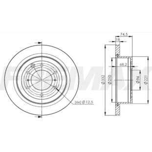 Disco de Freio Ventilado Mitsubishi Pajero 2007 a 2014 - Esquerdo ou Direito / Traseiro - Fremax