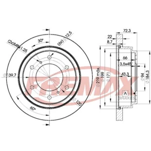 Disco de Freio Ventilado Mitsubishi Pajero 2004 a 2009 - Esquerdo ou Direito / Traseiro - Fremax