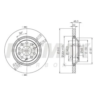 Disco de Freio Ventilado Audi S3 2014 a 2016 - Esquerdo ou Direito / Traseiro - Fremax