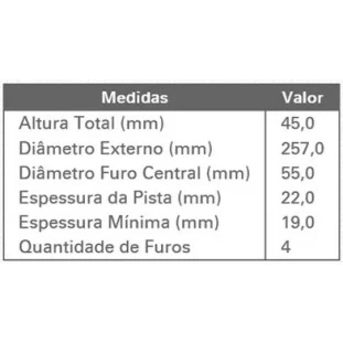 Disco de Freio Ventilado Toyota Etios 2013 a 2018 - Esquerdo ou Direito / Dianteiro - TRW