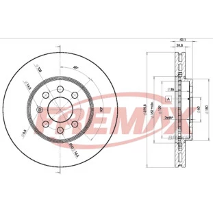Disco de Freio Ventilado Chevrolet Meriva 2003 a 2012 - Esquerdo ou Direito / Dianteiro - Fremax