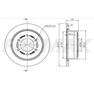 Disco de Freio Ventilado Mitsubishi Pajero 2009 a 2020 - Traseiro - Fremax