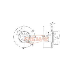 Disco de Freio Ventilado Citroen C4pic7 2016 a 2019 - Esquerdo ou Direito / Dianteiro - Fremax