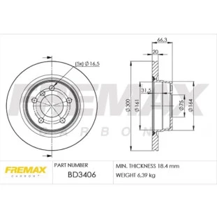 Disco de Freio Ventilado Bmw 120i 2005 a 2019 - Esquerdo ou Direito / Traseiro - Fremax