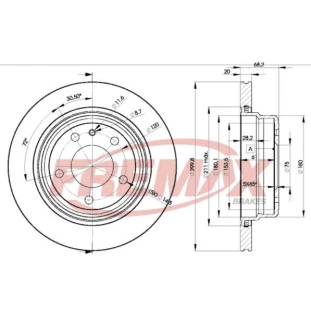 Disco de Freio Ventilado Bmw 750i 1996 a 1998 - Esquerdo ou Direito / Traseiro - Fremax