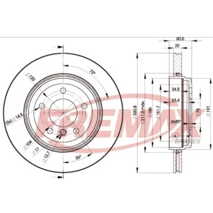 Disco de Freio Ventilado Bmw 330i 2001 a 2005 - Esquerdo ou Direito / Traseiro - Fremax