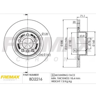 Disco de Freio Ventilado Bmw X3 2004 a 2016 - Esquerdo ou Direito / Traseiro - Fremax