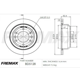 Disco de Freio Ventilado Hyundai H1starex 2001 a 2005 - Esquerdo ou Direito / Traseiro - Fremax