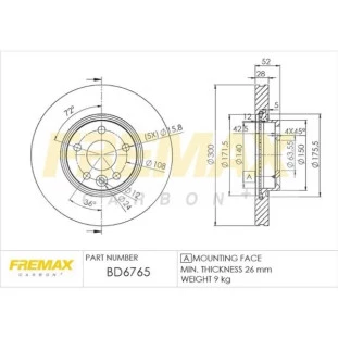Disco de Freio Ventilado Land Rover Freelander2 2011 a 2015 - Esquerdo ou Direito / Dianteiro - Fremax