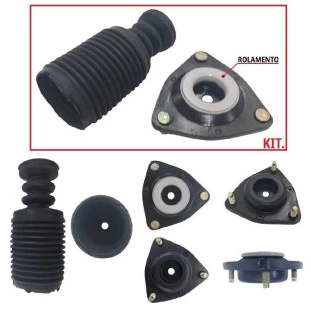 Kit Coxim Batente e Coifa do Amortecedor sem Rolamento Mitsubishi Lancer 2008 a 2017 - Esquerdo ou Direito / Dianteiro - QuatroXQuatro