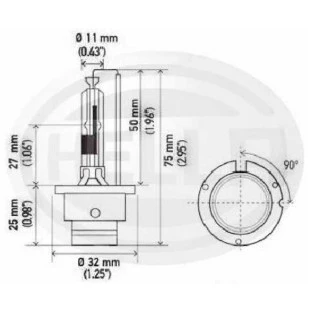 Lampada D4S Xenon Mitsubishi Pajero 2009 a 2018 - Esquerdo ou Direito / Dianteiro - HELLA
