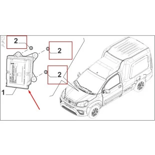 Modulo Airbag Fiat Fiorino 2019 a 2021 - Original