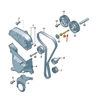Parafuso Polia Comando Volkswagen Gol 2019 a 2022 - Original