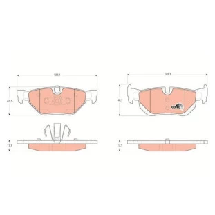 Pastilha Bmw 130i 2007 a 2012 - Traseiro - TRW