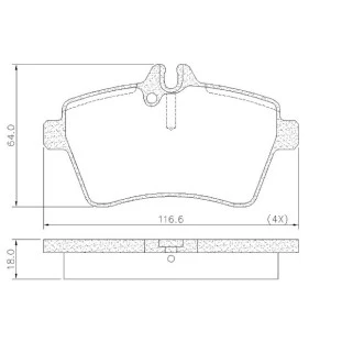 Pastilha Freio Mercedes Benz B 180 2010 a 2011 - Dianteiro - Fras-le