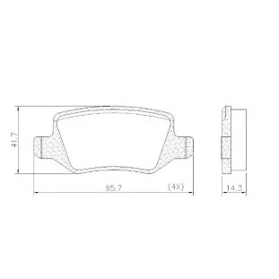 Pastilha Freio Mercedes Benz B 170 2009 - Traseiro - Fras-le