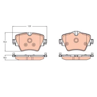 Pastilha Freio Mini Cooper 2014 a 2021 - Dianteiro - TRW