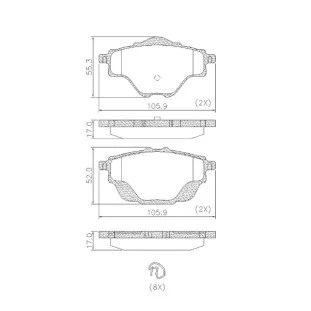 Pastilha Freio Ceramica Peugeot 5008 2018 a 2020 - Traseiro - Fras-le