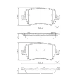 Pastilha de Freio Chery Tiggo7 2020 a 2022 - Traseiro - Fras-le