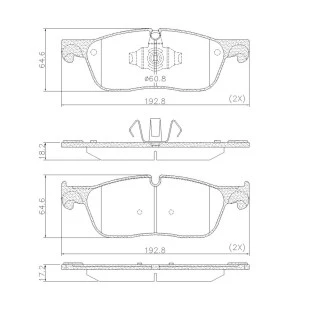 Pastilha de Freio Land Rover Discovery 2017 a 2020 - Dianteiro - Fras-le